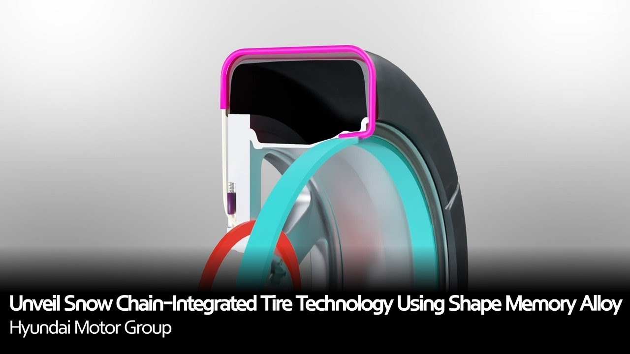 Hyundai Motor and Kia Unveil Snow Chain-Integrated Tire Technology Using Shape Memory Alloy