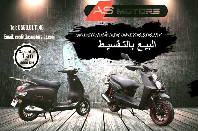 Scooters As Motors propose par facilité de payement
