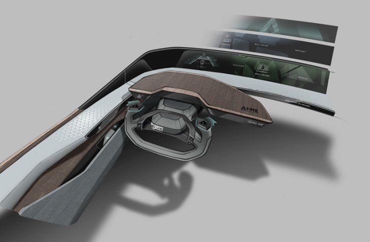 Tableau de bord du concept car Audi AI