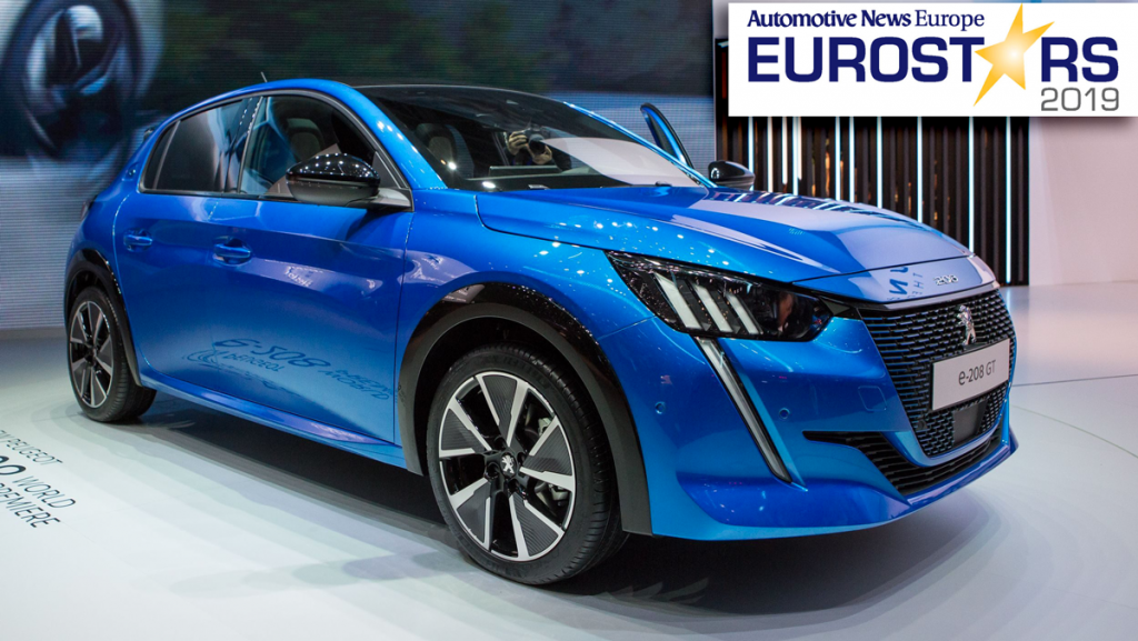 La nouvelle PEUGEOT 208 décroche le prix de la voiture particulière 2019 de "Automotive News Europe"