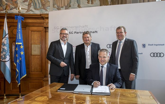 Audi, the city of Ingolstadt and Telekom cooperate on 5G technol