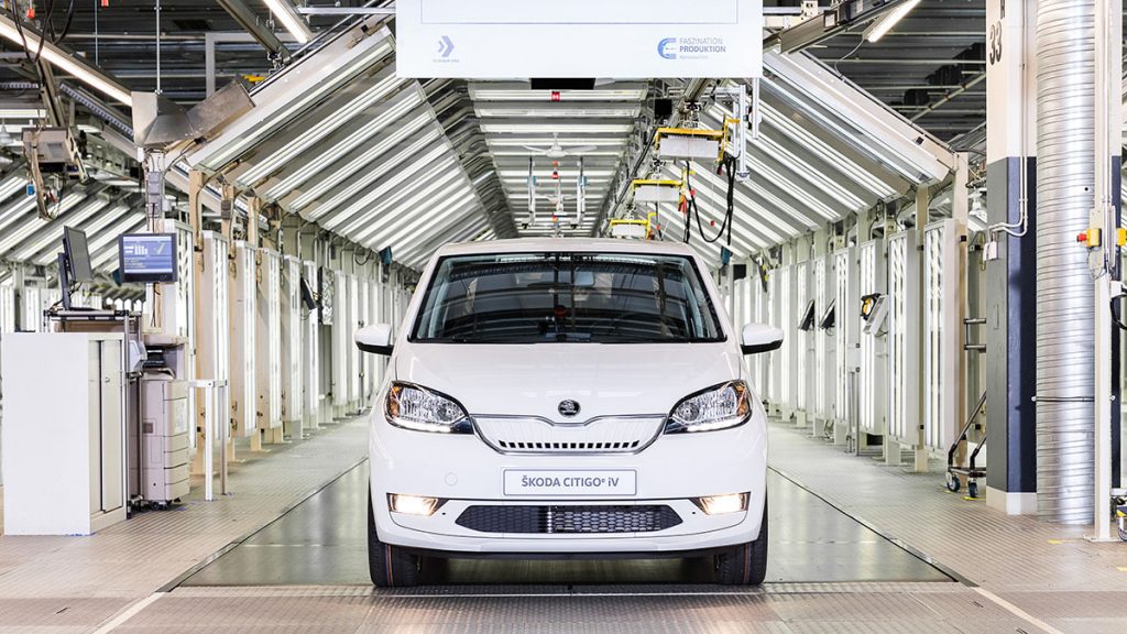 SKODA CITIGOe iV : production des batteries lancée SKODA CITIGOe iV