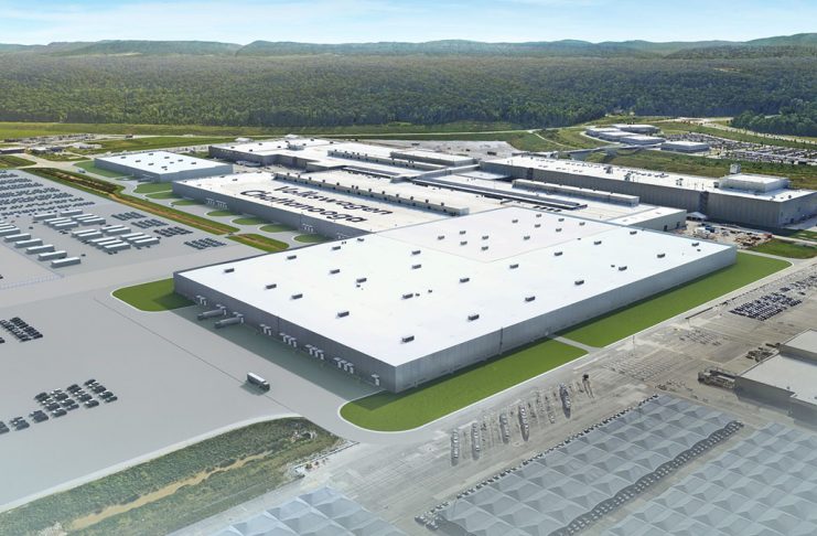 Usine de Volkswagen dédié à la production de véhicules électriques aux États-Unis