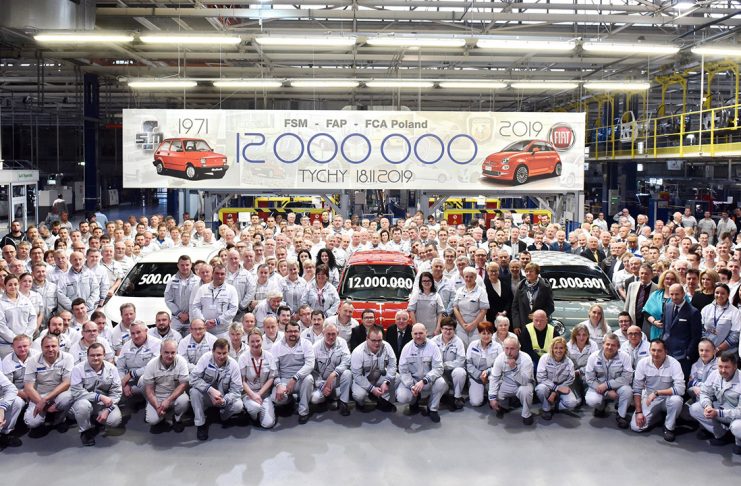 Le cap des 12 millions de voitures produites est franchi à l’usine Fiat Chrysler Automobiles de Tychy en Pologne