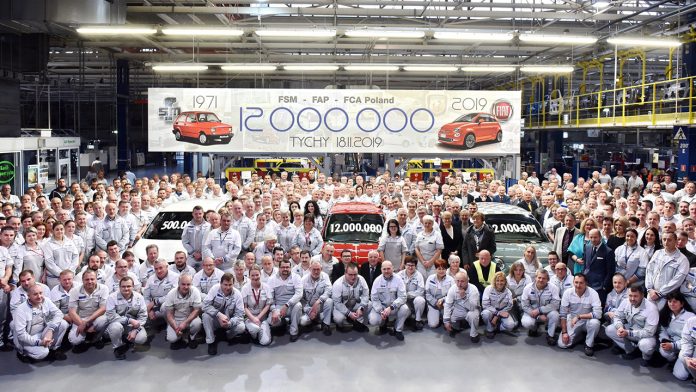 Le cap des 12 millions de voitures produites est franchi à l’usine Fiat Chrysler Automobiles de Tychy en Pologne