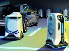 Volkswagen présente ses robots de charge