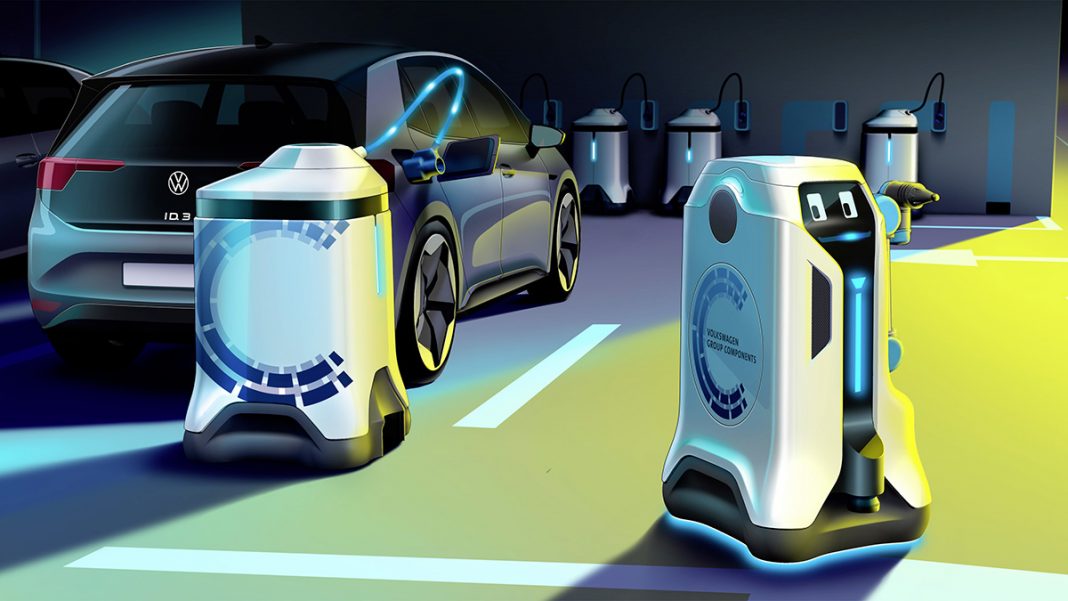 Volkswagen présente ses robots de charge