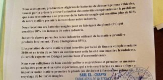 Les producteurs Algériens de batteries de voitures dénoncent des pratiques frauduleuses qui pénalisent leurs activités copie