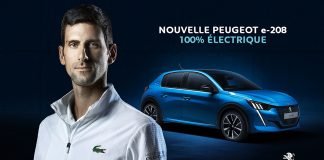 PEUGEOT e-208 avec Novak Djokovic