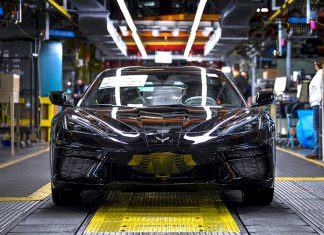 Regular production of the 2020 Chevrolet Corvette Stingray coupe