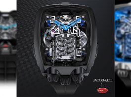 Jacob & Co. x Bugatti Chiron Tourbillon dévoilent une montre exclusive dotée de son propre moteur W16 miniaturisé