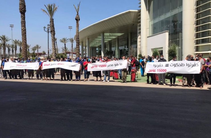 احتجاج عمال سيما موتورز و شركات مجمع طحكوت