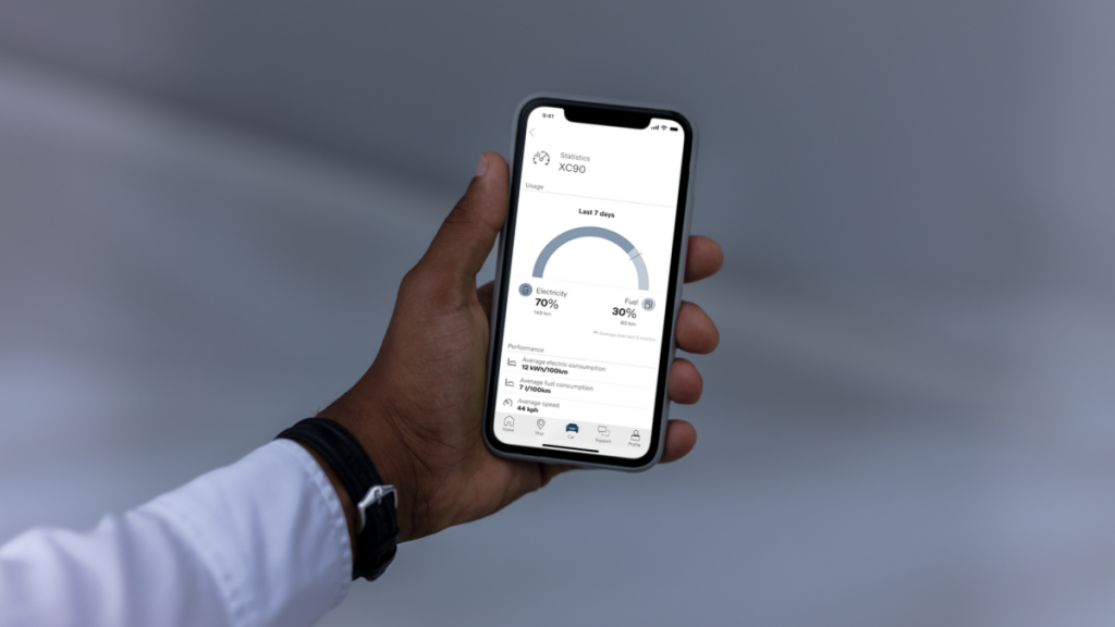 Volvo Cars : L’application Volvo on Call permet de comprendre ses habitudes de conduite électrique Volvo Cars