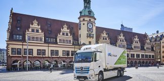 Transport de distribution sans émissions locales de CO2 à Leipzig : DB Schenker mise sur le Mercedes-Benz eActros