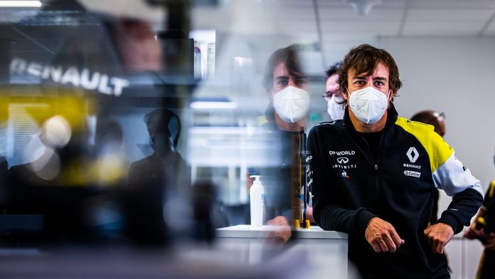 Fernando Alonso et Renault DP world F1 Team commencent le travail en vue de 2021