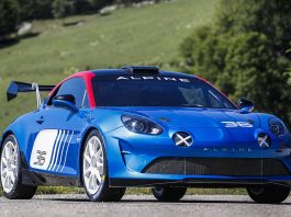 Une Alpine A110 Rally R-GT engagée au WRC Ypres Rally Belgium