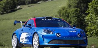 Une Alpine A110 Rally R-GT engagée au WRC Ypres Rally Belgium