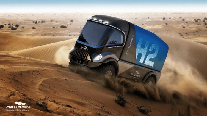 GAUSSIN - premier groupe au monde à engager des camions à hydrogène dans le rallye raid du Dakar