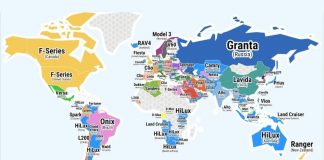 Les Voitures les plus vendues au monde, par pays