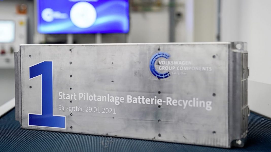 Volkswagen Group Components se lance dans le recyclage des batteries