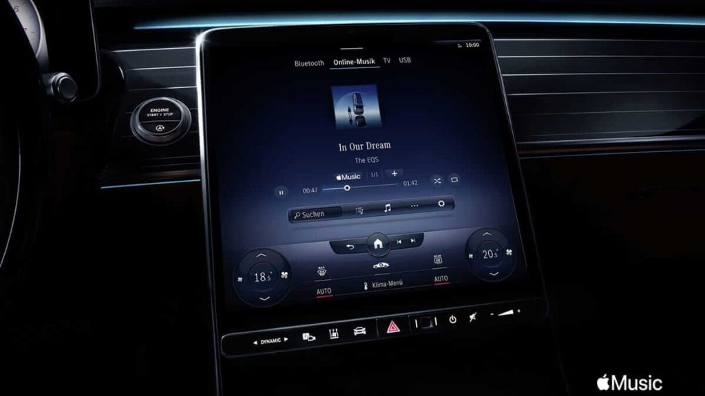 Mercedes-Benz ajoute Apple Music à bord des modèles EQS, Classe C et Classe S