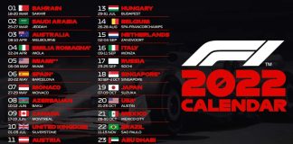 Calendrier F1 2022