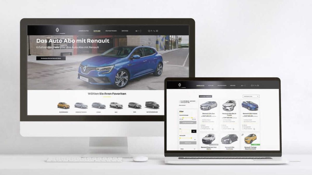 Renault-Auto-Abo Schweiz Screens-DE