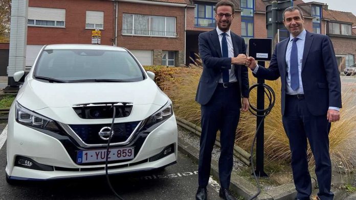 Grégoire Dallemagne, CEO Luminus + Charbel Abi Ghanem, Country Director Nissan Belux-source