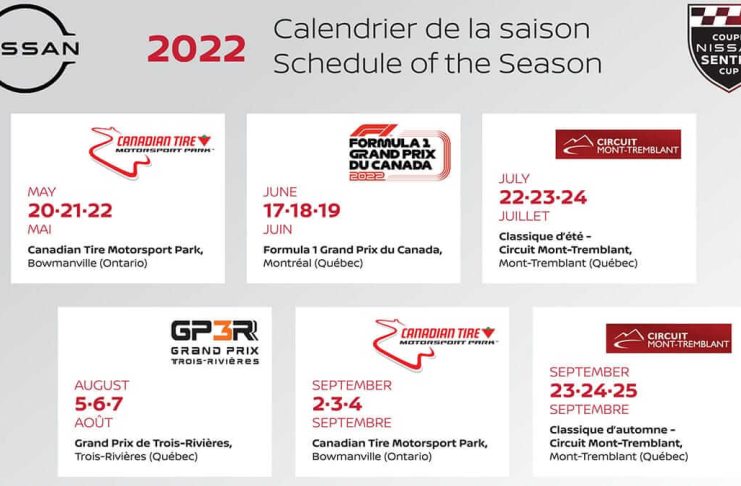 Nissan Sentra 2022-Calendrier
