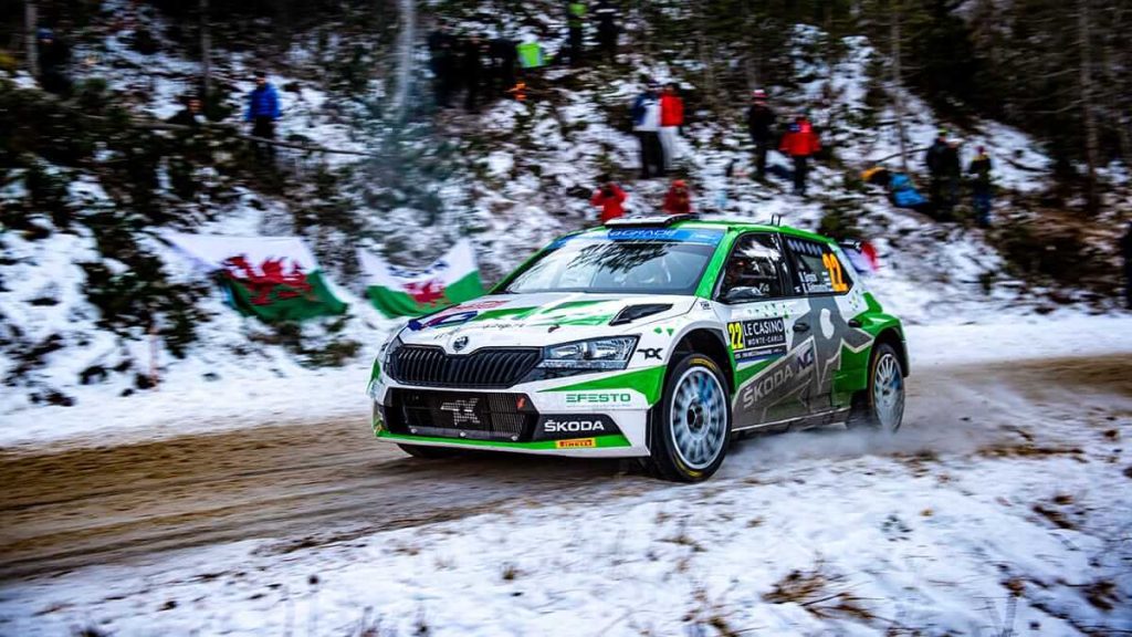Rallye Monte-Carlo : nouvelle victoire en WRC2 pour Andreas Mikkelsen au volant de la SKODA FABIA Rally2evo