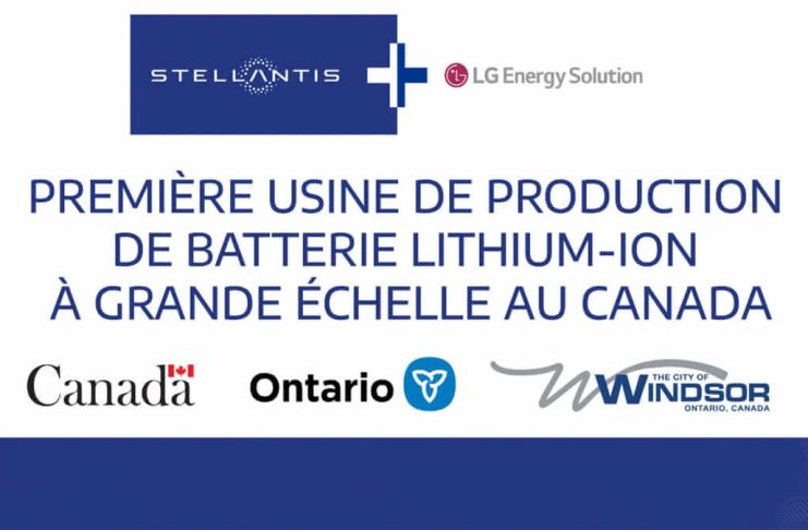 Stellantis et LG Energy Solution vont construire la première usine de production de batteries lithium-ion à grande échelle au Canada