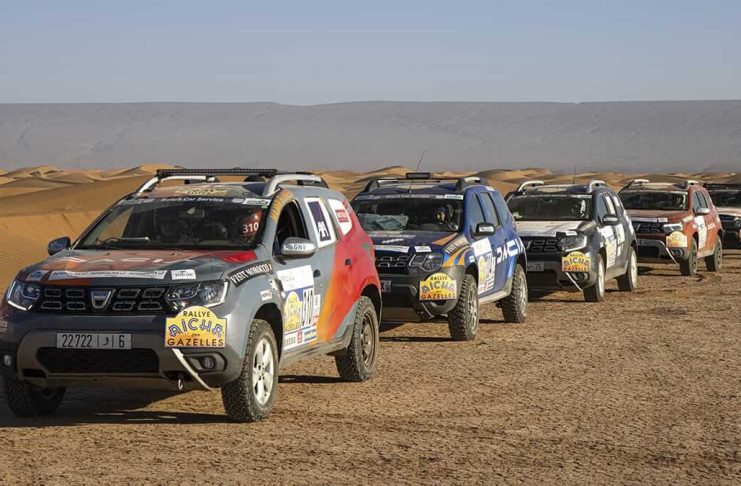 Rallye Acha des Gazelles 2022 3 Duster sur le podium