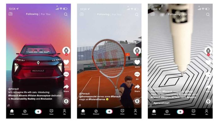 2022 - Renault est le premier constructeur automobile franais faire son arrive sur TikTok