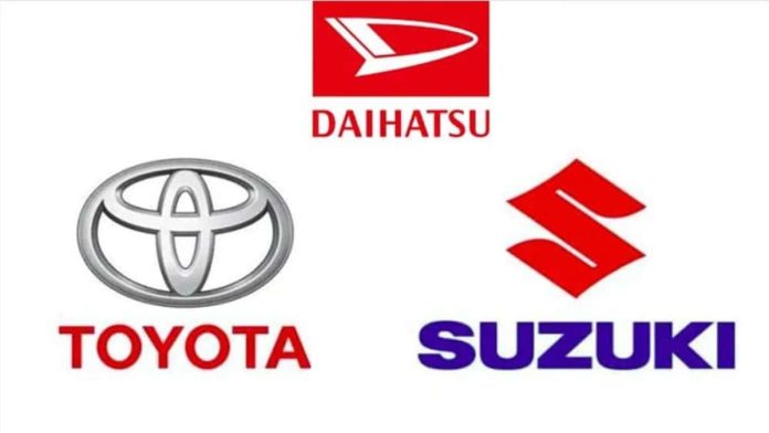 SUZUKI, DAIHATSU et TOYOTA