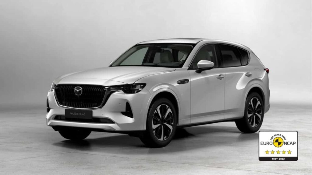 Mazda CX-60 décroche cinq étoiles aux crash-tests Euro NCAP Mazda CX 60 - EURO NCAP