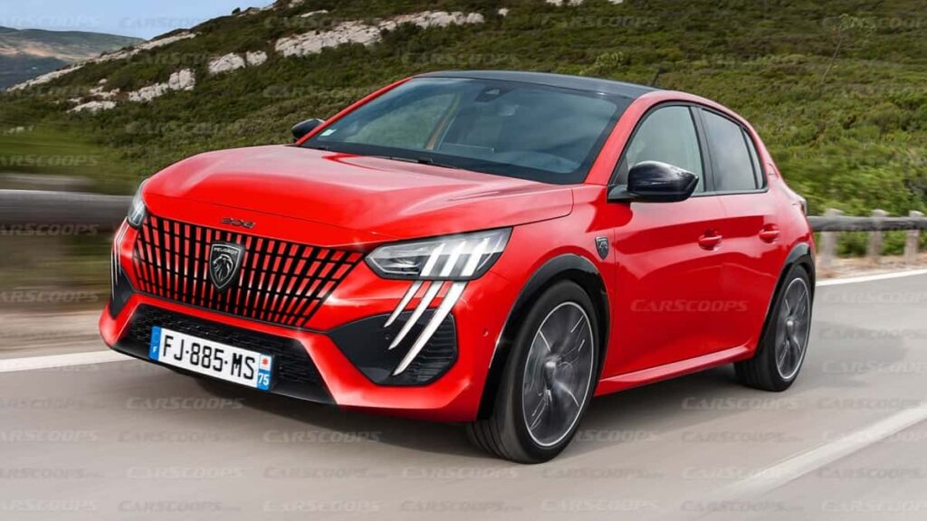 Peugeot 208 (2023) : voici à quoi s’attendre ! Peugeot 208 (2023) - crédit image CarScoops