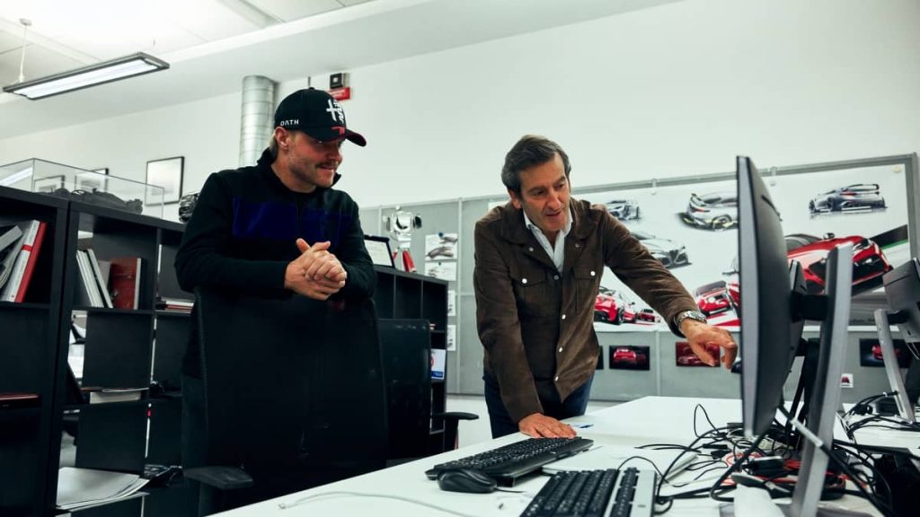 Valtteri Bottas au travail au Centro Stile Alfa Romeo