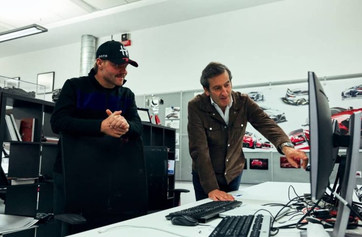 Valtteri Bottas au travail au Centro Stile Alfa Romeo