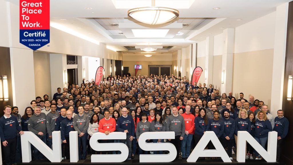 Nissan Canada célèbre sa cinquième certification consécutive en tant que Great Place to Work Nissan - Great Place to Work