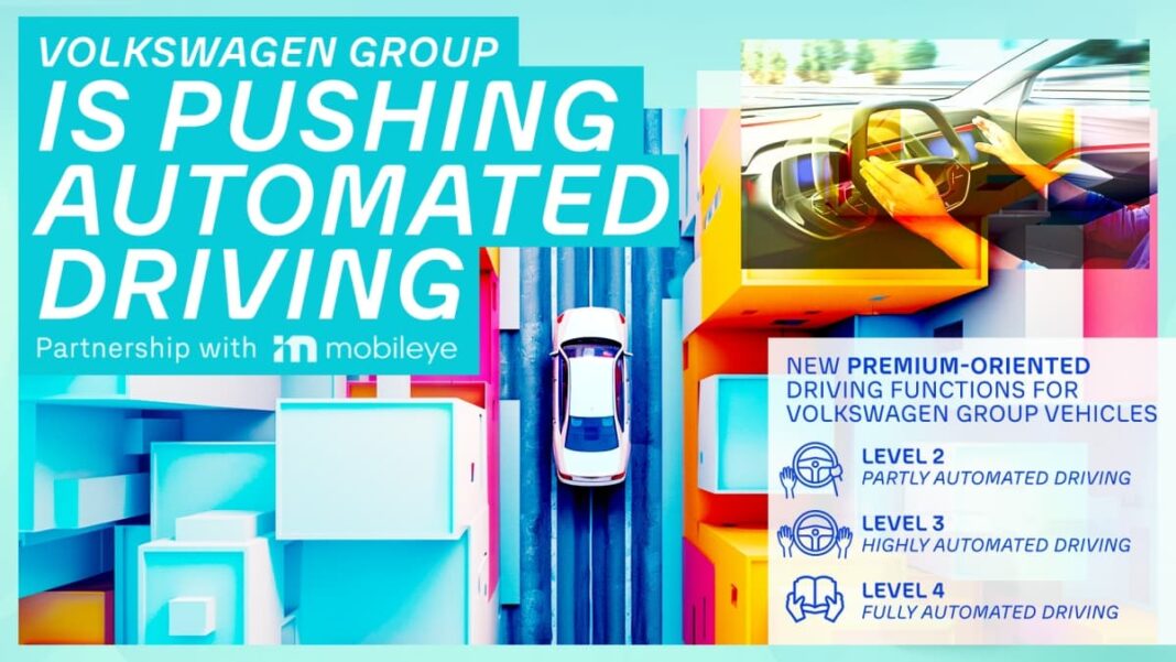 Volkswagen Group renforce son partenariat avec Mobileye dans le domaine de la conduite autonome