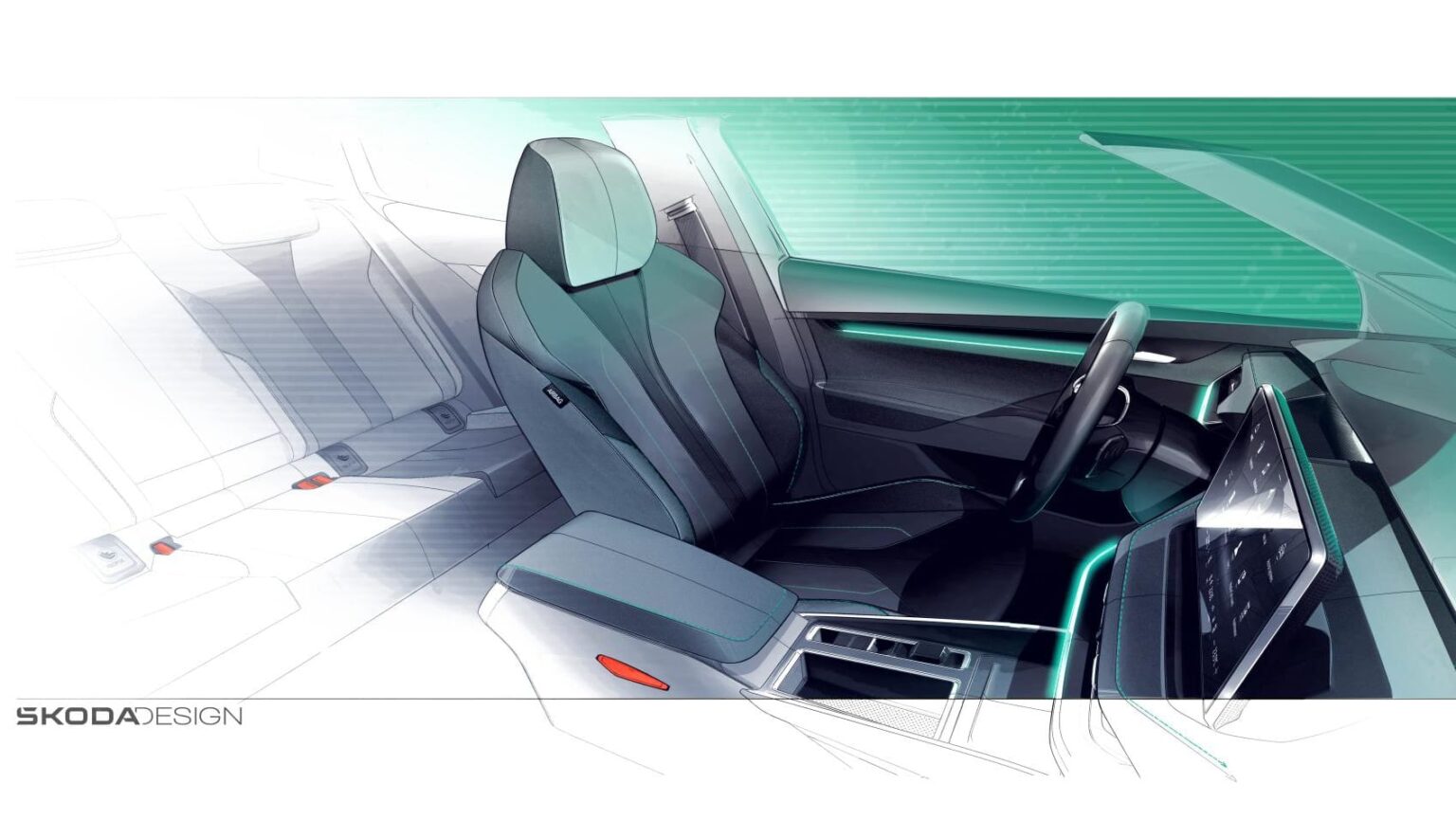 Le tout nouveau Skoda Elroq : des matériaux intérieurs durables pour une montée en gamme Skoda Elroq intérieur