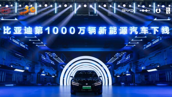 BYD célèbre son 30ème anniversaire avec la production de son 10 millionième NEV