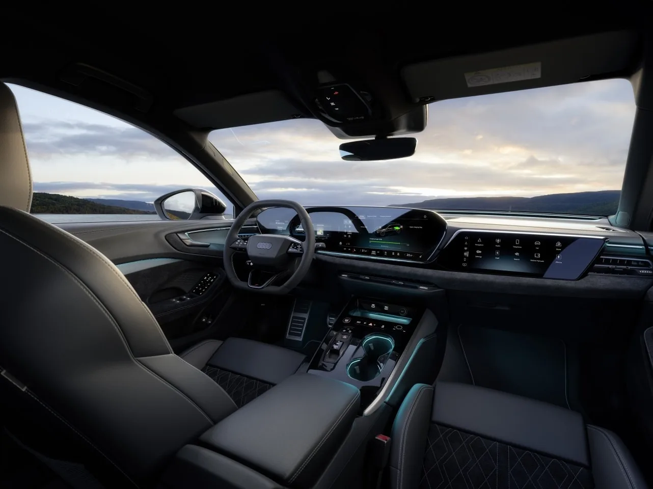 Audi A5 e-hybride quattro Blanc Glacier interieur