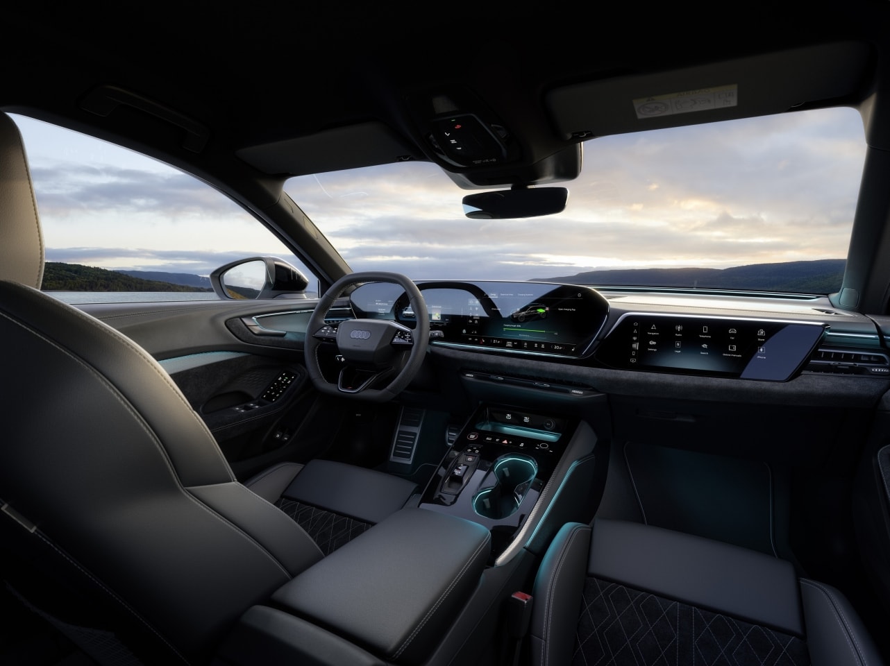 Audi A5 e-hybride quattro Blanc Glacier interieur
