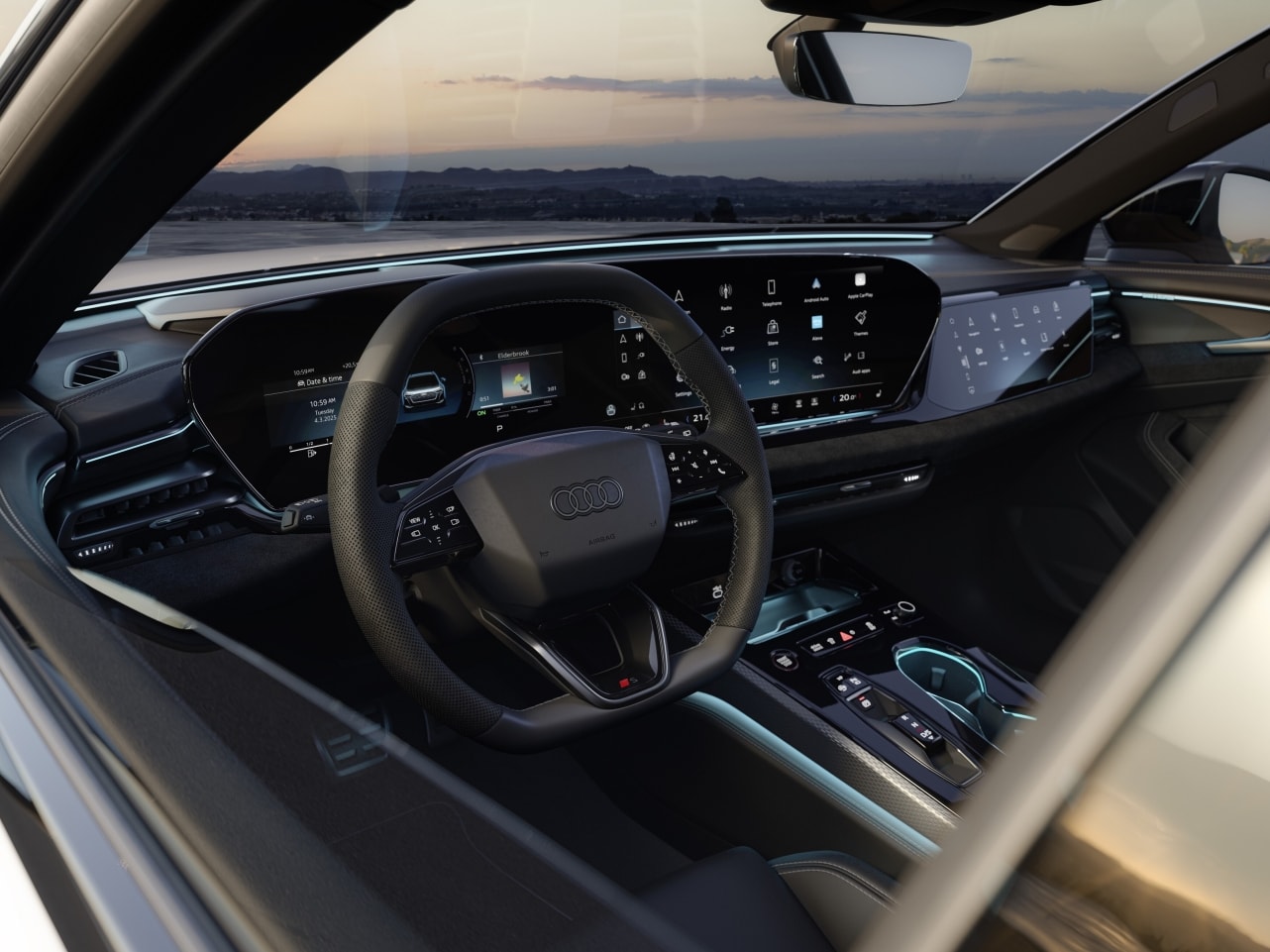 Audi A5 e-hybride quattro Blanc Glacier interieur