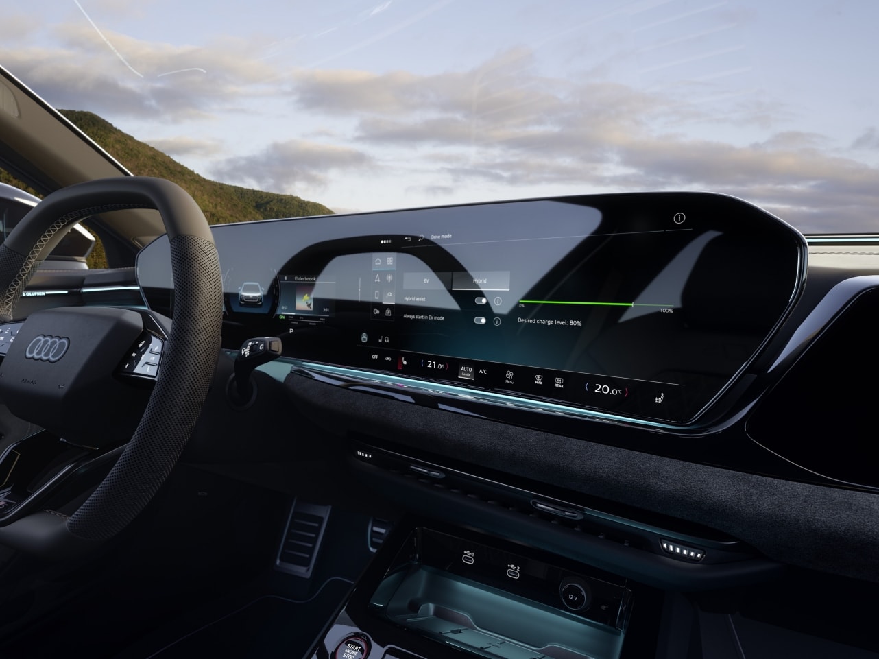 Audi A5 e-hybride quattro Blanc Glacier interieur
