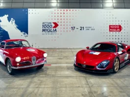 Alfa Romeo 1900 Super Sprint de 1956 aux cotés de la 33 Stradale au 1000 Miglia 2025