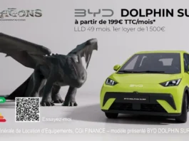 BYD au cinema - partenaire du film Dragons