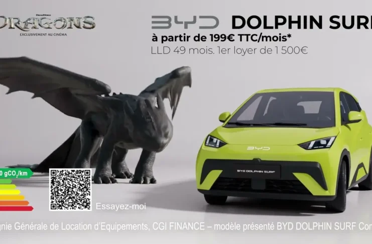 BYD au cinema - partenaire du film Dragons