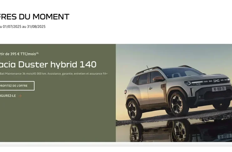 Offre DACIA aout 2025